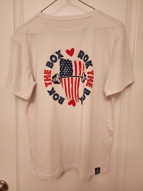 ROK The Box USA Flag Graphic Tee - White Red Navy